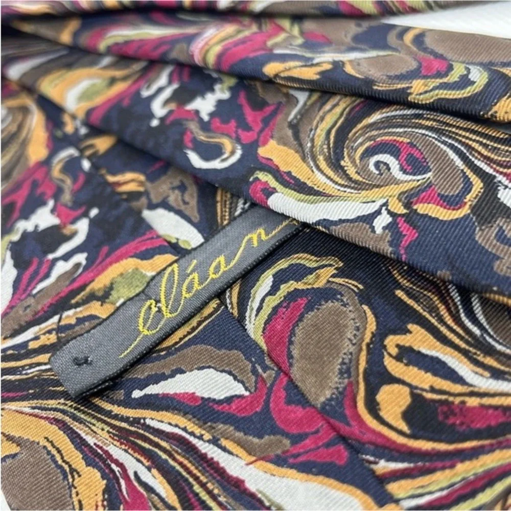 EUC Vintage Eláan Abstract Swirl Tie - Picture 7 of 7